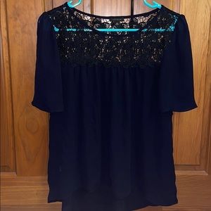 Lace Short Sleeve Top